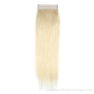 Wholesale 613 Blond 4*4 Lace Closure, Brazilian Body Wave Virgin Remy Human Hair Lace Closure